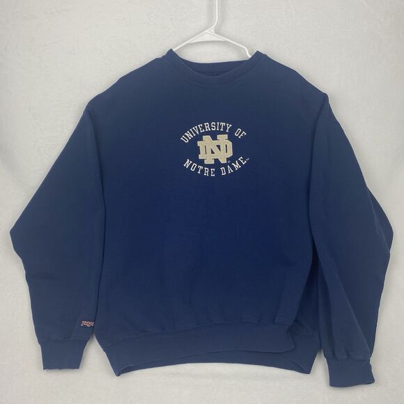 Vintage JanSport University Of Notre Dame Sweater Mens XL Blue Sweatshirt - Picture 1 of 10